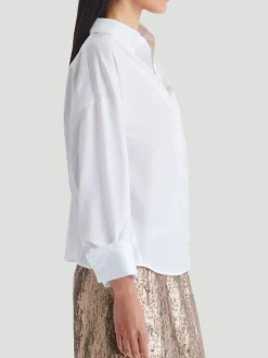 Run, Don't Walk Wrap Shirt in White