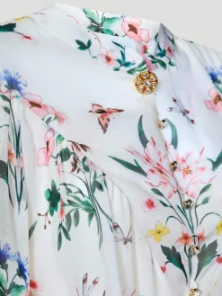 Sheer Blouse with Bow Detail