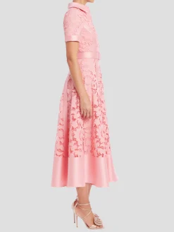 Short Sleeve Lace Shirtdress