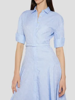 Short Sleeve Midi Shirt Dress