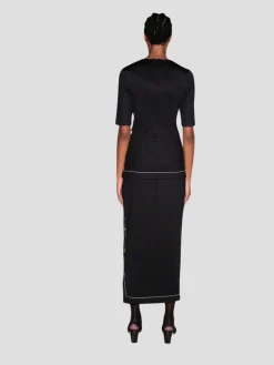 Short Sleeve Snap Top in Black