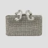 Silver Crystal Box Clutch