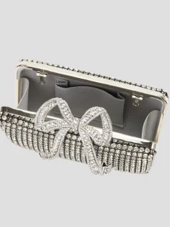 Silver Crystal Box Clutch