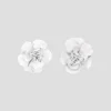 Snowflower Rose Studs