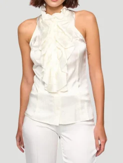 Sofia Ruffle Front Sleeveless Top