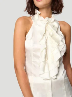 Sofia Ruffle Front Sleeveless Top