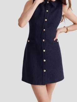 Sophia Sleeveless Mini Shirt Dress