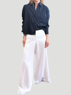 Stevie Wide-Leg Trouser in White
