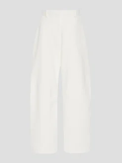 Straight Tab Pant in White