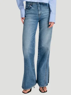 Tangled Up In Blue Wide Leg Jeans in Vintage Wash