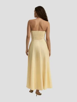 The Favorite Linen Dress in Yellow