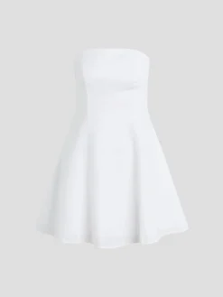 The Favorite Mini Linen Dress in White