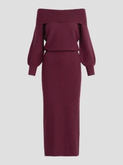 The Irene Dress in Burgundy