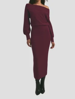 The Irene Dress in Burgundy