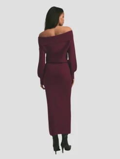 The Irene Dress in Burgundy