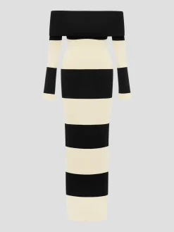 Theo Off-Shoulder Striped Dress