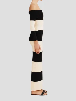 Theo Off-Shoulder Striped Dress