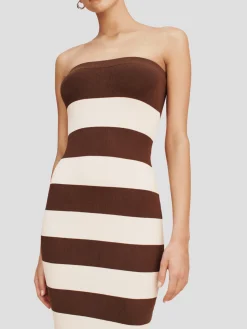 Theo Strapless Jersey Midi Dress