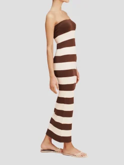 Theo Strapless Jersey Midi Dress