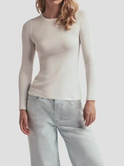 The Ribbed Long Sleeve in White