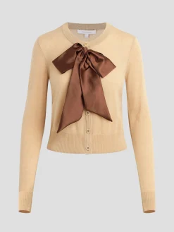 The Take a Bow Cardigan in Sand