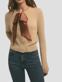 The Take a Bow Cardigan in Sand