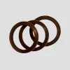 Three Teak Wood Bracelet 18K Trim