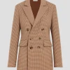 Toffee Houndstooth The Phoebe Blazer