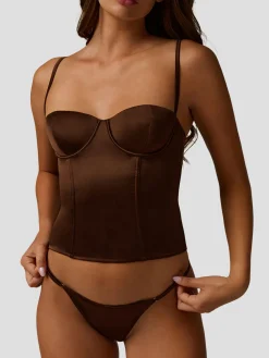 Tous Les Jours Bustier in Mink