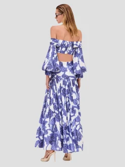 Trisha Floral Linen Crop Top