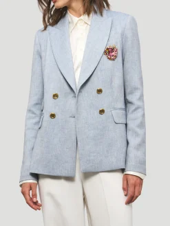Valenciane Blazer with Brooch