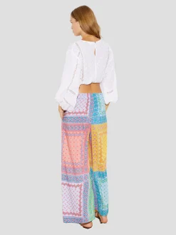 Voila Embroidered Full Sleeve Crop Top