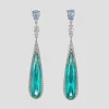 White Gold Paraiba Shard Earrings
