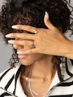 White Topaz Shield Jollie Ring