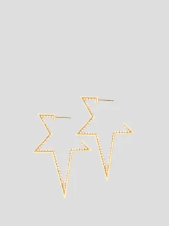 Xl Shooting Star Pearl Hoops