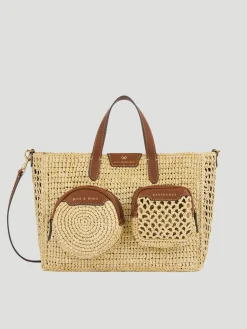 X/S Raffia Holiday Crossbody Tote