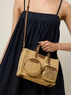 X/S Raffia Holiday Crossbody Tote