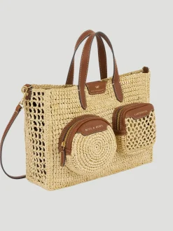 X/S Raffia Holiday Crossbody Tote